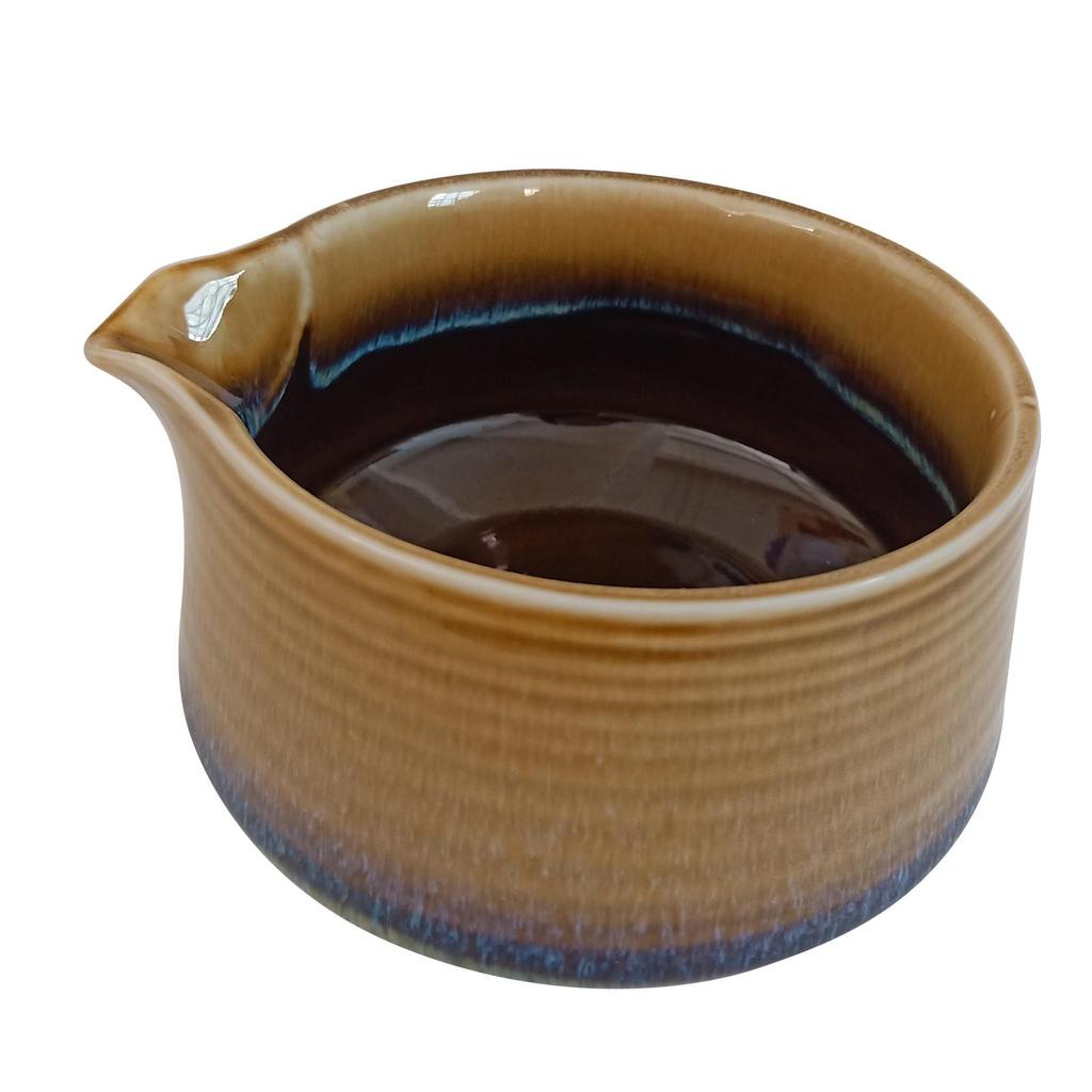 Porcelain Matcha Bowl Matcha Mixing Bowl Pouring Spout, Ceramic Traditional Handcrafted for Family, Preparation