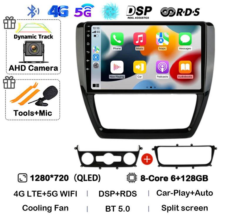 Android 14 Carplay Auto 4G+WIFI Car Radio For Volkswagen VW Sagitar Jetta Bora 2011-2018 Multimidia Video Player GPS Head Unit