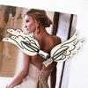2pcs Crystal Rhinestone Wing Girls Hairpin Korean Cosmetic Clip Traceless Hair Clip  Photoshoot