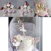Lindas Figuras Miniatura de Meninas de Balé em PVC Perfeitas Para Enfeite de Bolo e Decoração de Casa de Bonecas