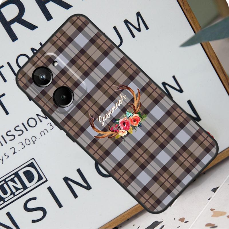 Outlander Fraser Tartan For Realme C67 C55 C53 C51 C35 C33 C31 C30 C25s C21Y GT Neo 6 GT5 9 10 11 12 Pro Plus Case