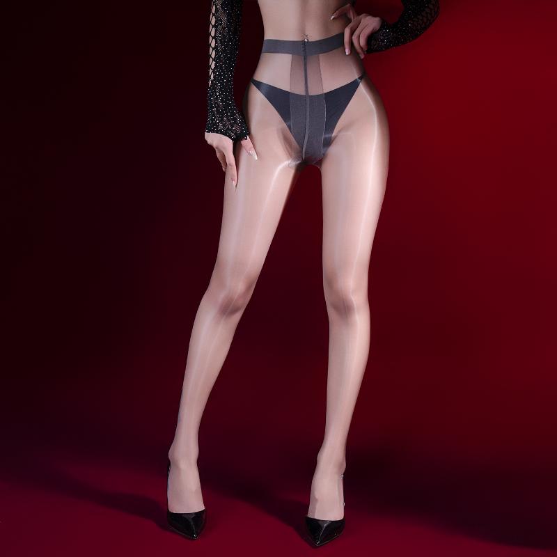 Pantyhose Women Sexy T Crotch Aurora Stockings 3D Ultra-Thin Transparent Seamless Waist Sockings High Waist See-Through Socks