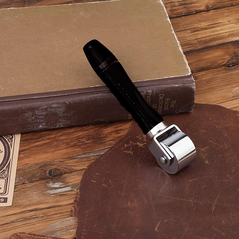 Leather Tools Making 1pc Diy Leather Crimping Roller Double Bearing Wooden Handle Manual Edge Roller For Beginners Professionals