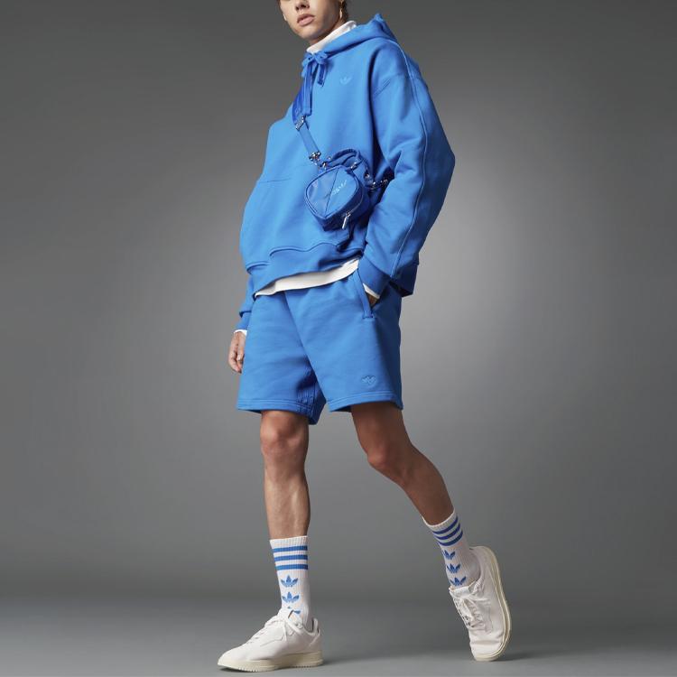 Adidas Originals Blue Version Collection Sweatshirts Men's Blue Hooded Moderate Regular H33459-