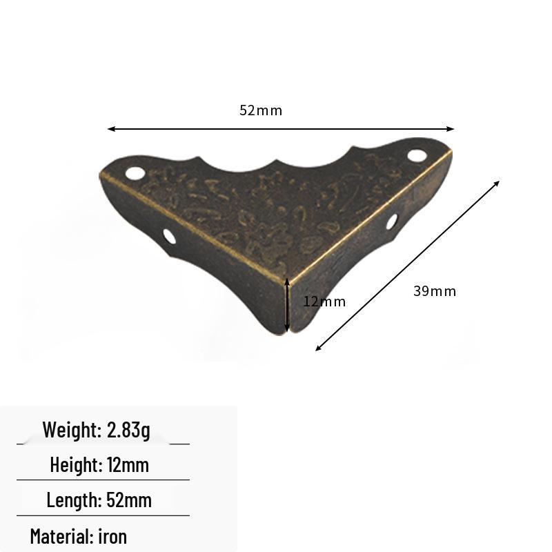 Antique Bronze Gold Right Angle Iron Corner Protector for Wood Furniture