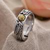 Best Sell Trendy Football Wings Design Retro Thai Silver Unisex Ring Hand Jewellery Accessories For Women Man Gifts