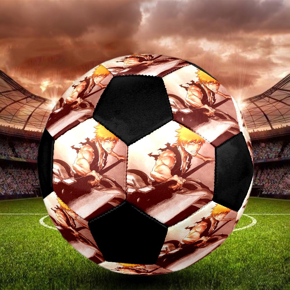 Soccer Ball Colorful Machine Stitched PVC Size 5 Team Training Competition Ready Durable High-Bounce Cool Sports Gift