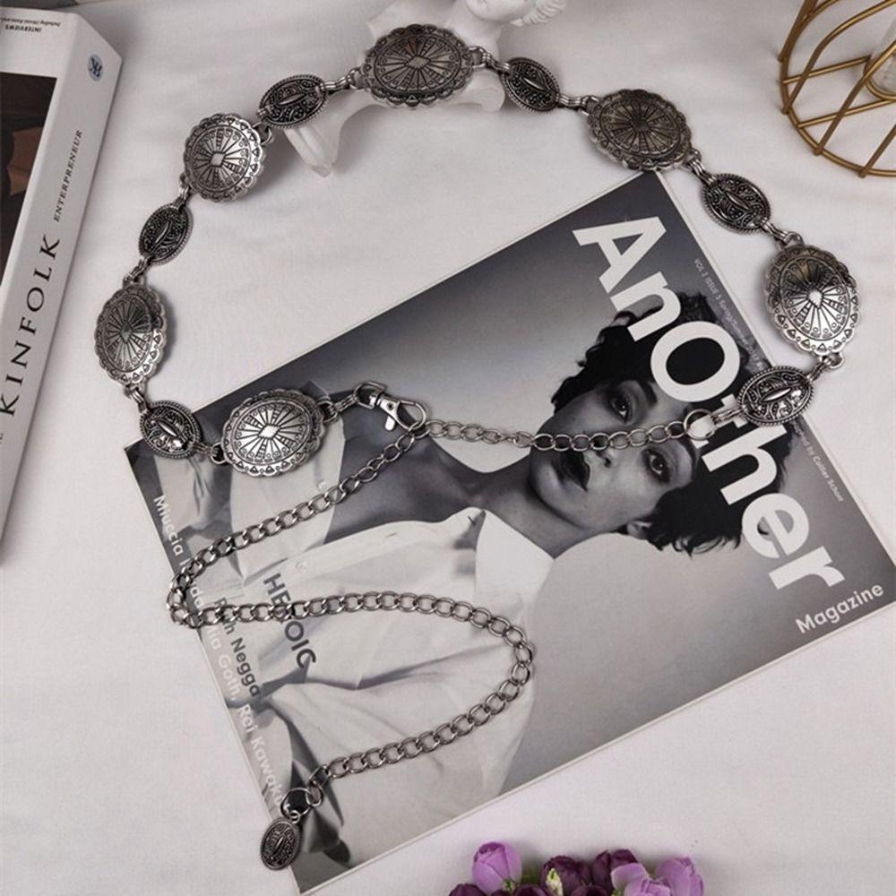 Carving Metal Body Chain Silver Belt Waist Chain Summer   Women