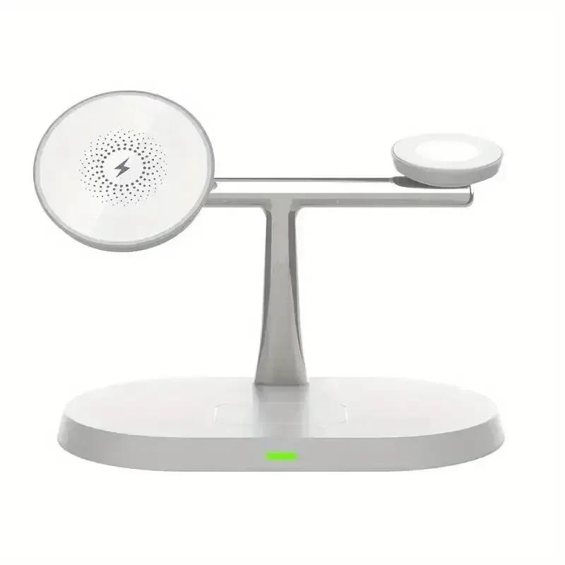 Magnetic Wireless Charger Stand For iPhone 15 14 13 12 Pro Max Apple Watch 9 8 7 Airpods Pro 3 In 1 Fast Phone Charging Sation