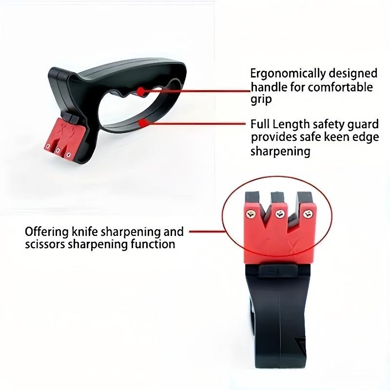 Two-port Mini Knife Sharpener Household Fast Hand-held Knife Sharpener Lightweight and Ergonomic Multifunctional Knife Sharpener