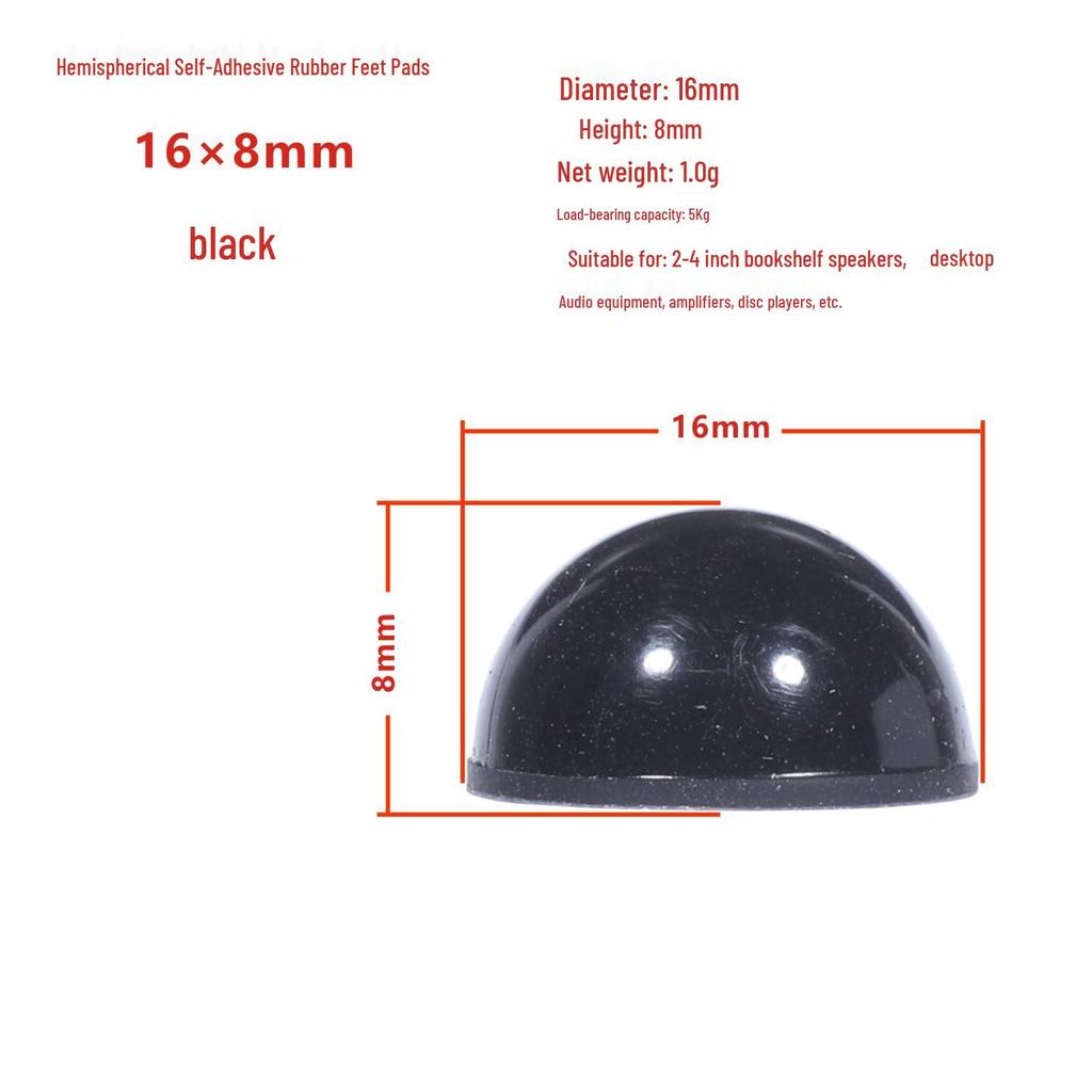 Silicone Vibration Damping Speaker Foot Pads - Anti-slip, Shock Absorbing, Self-Adhesive, Trapezoidal Design for Amplifiers