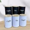 Blechdose mit Bambusdeckel für Zucker, Tee und Kaffee - Schlichtes Design, versiegelte Verpackung