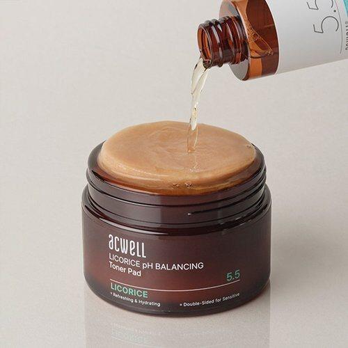 [ACWELL] ACWELL Тонер-пэды с водой лакрицы, балансирующие pH, 70 штук + 3 случайных пробника_636454