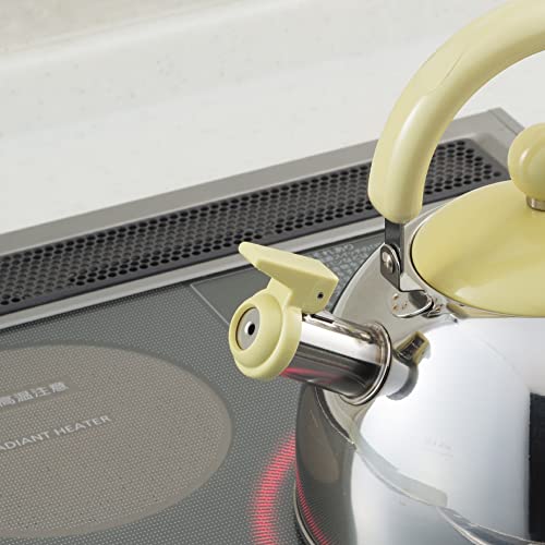 Yoshikawa WAKANA SJ3418 Bollitore Fischietto, 0,4 gal (1,8 l), Prodotto in Giappone, Suono quando l'acqua calda bolle,