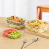 temeiju Disposable Plastic Lunch Boxes with Lids