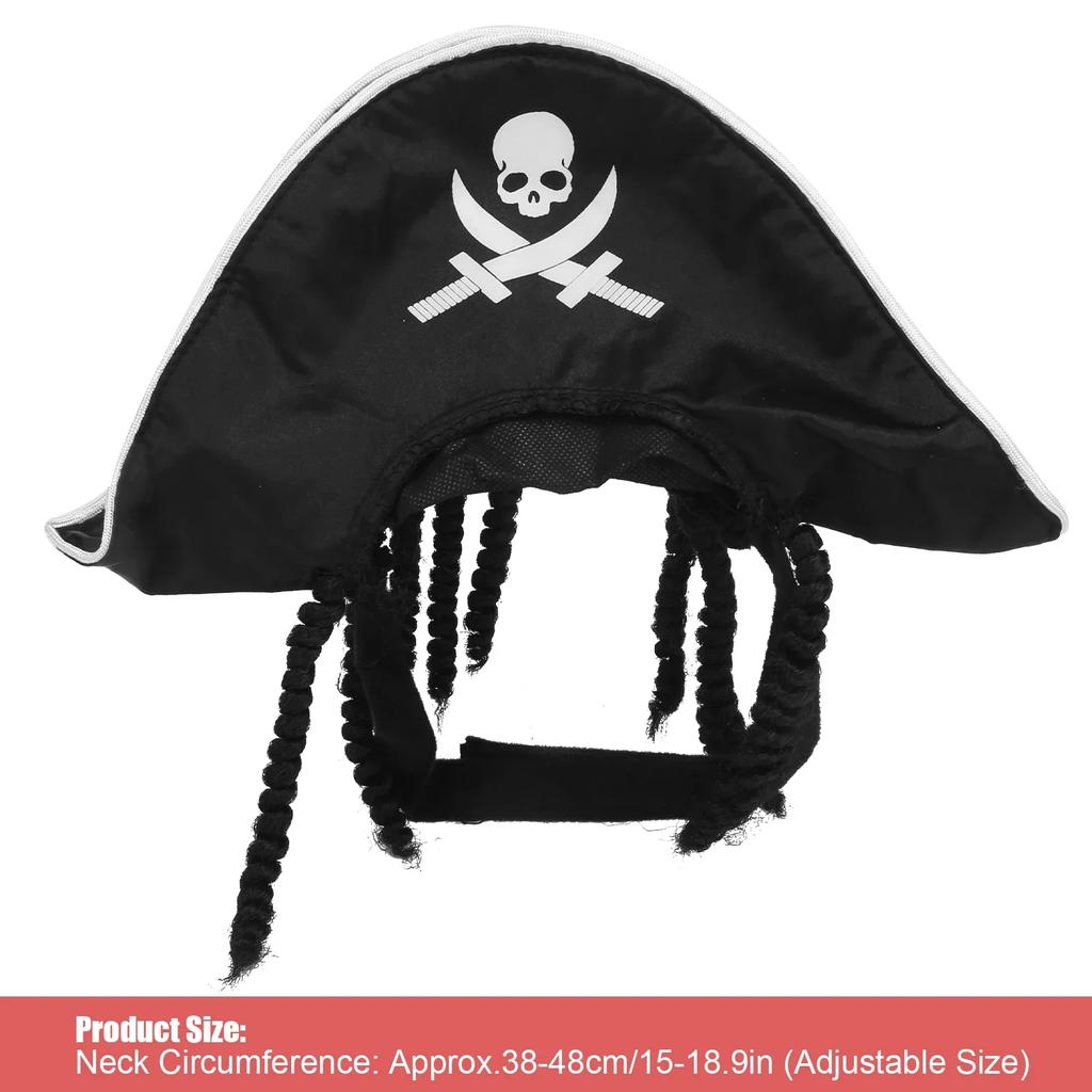 Pet Pirate Hat Durable Fun Halloween Party Hat Suitable For Cats And Dogs