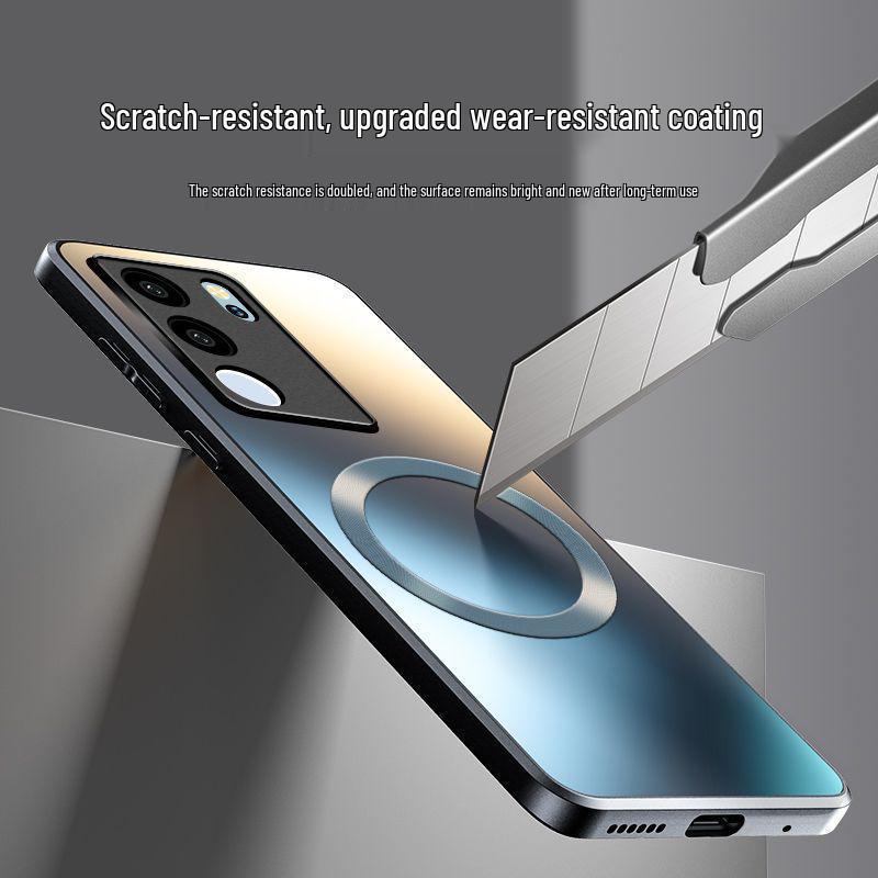 Vivo S17 Pro Magnetic Frosted Protective Phone Case - Advanced Full Coverage Anti-Fall Hard Shell 5G.