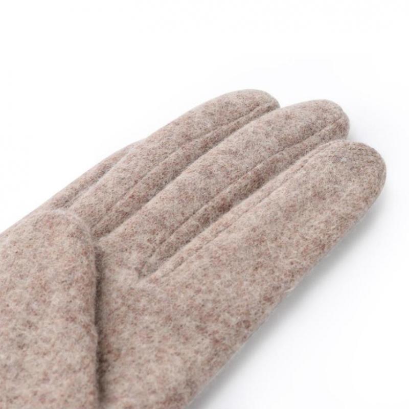 Daks Beige Wool Dd Ribbon Touch Gloves Dcgv0f209