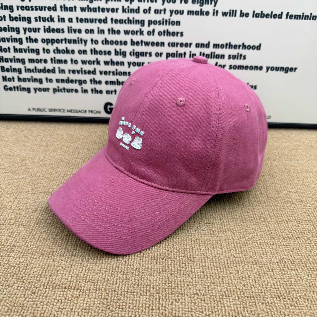 Cartoon rabbit embroidered baseball cap female soft top versatile face small spring and summer outdoor breathable sunshade cap