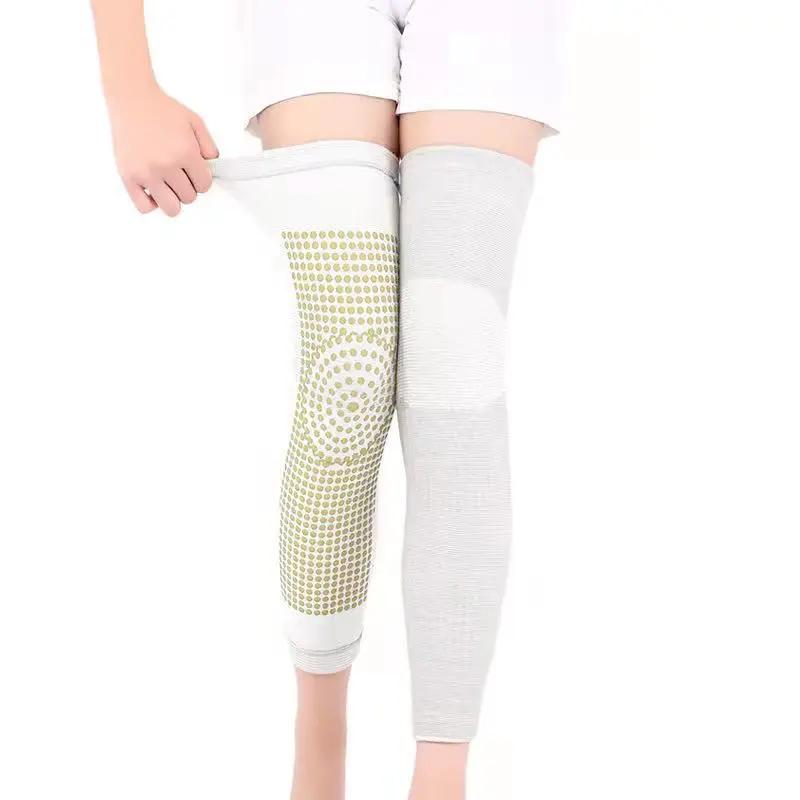 New 1 Pair Arthritis Joint Injury Knee Pads Sports High Compression Padded Knee Support Sleeve Brace Mugwort Support Knee Pad