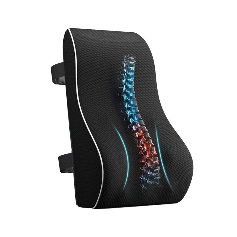 Memory Foam Lumbar Support Cushion for Office Chairs and Wheelchairs 45x40x13cm