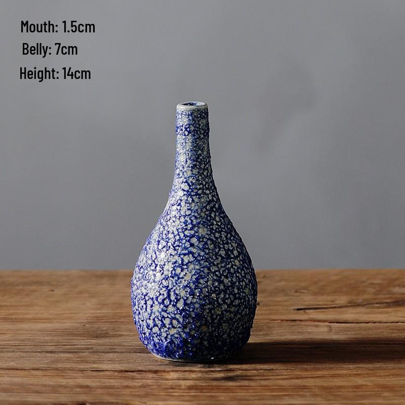 

Handmade Retro Ceramic Vase for Living Room Decor - New Chinese Luxury Flower Arrangement Pot