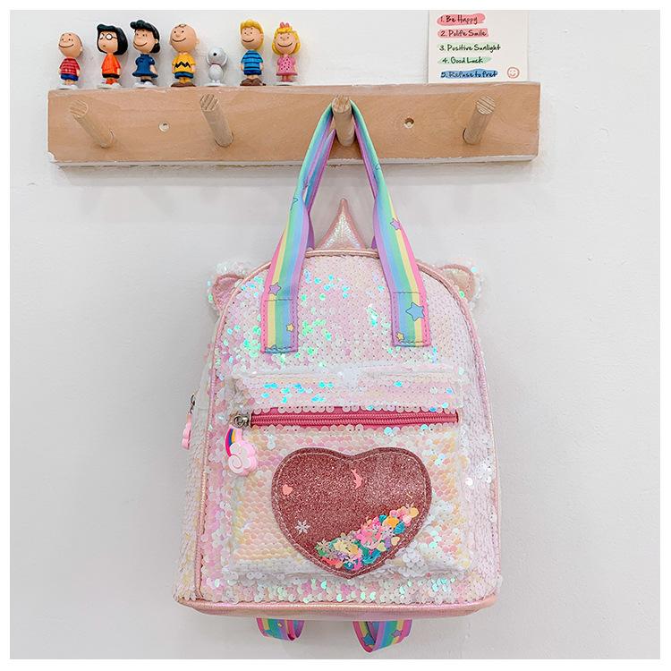 Schoolbag Unicorn Large Capacity Sequin Bag Cute Girl Schoolbag Girl Little Princess Symphony Schoolbag
