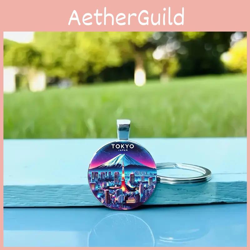 Fuji Tokyo Mountain Jewelry Keyring Pendant For Occasion Gifts Celebration