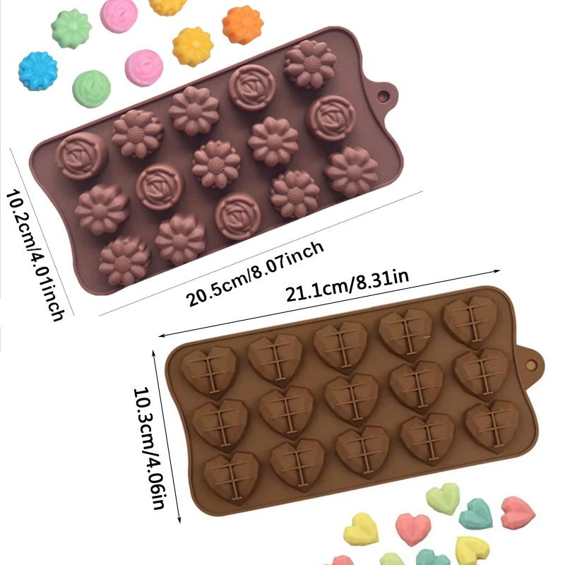 

Шоколадные формы для цветов Многоразовые силиконовые формы для торта, шоколада, конфет, мастики Прочная форма для мыла в виде розы, с цветочным узором для пекаря, льда, масла