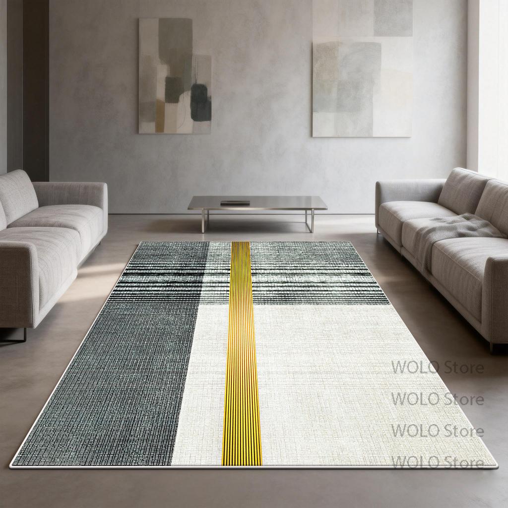 Modern Green Rugs Geometric Living Room Decoration Luxury Bedroom Customizable Carpet Washable Antiskid Study Floor Mat Lounge
