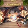 Cute Wizard Cat TCG Playmat 600x350 MTG Trading Card Game Play Mat Gamer Non-Slip Durable Stitched Edge Mousepad Magic Card Mats