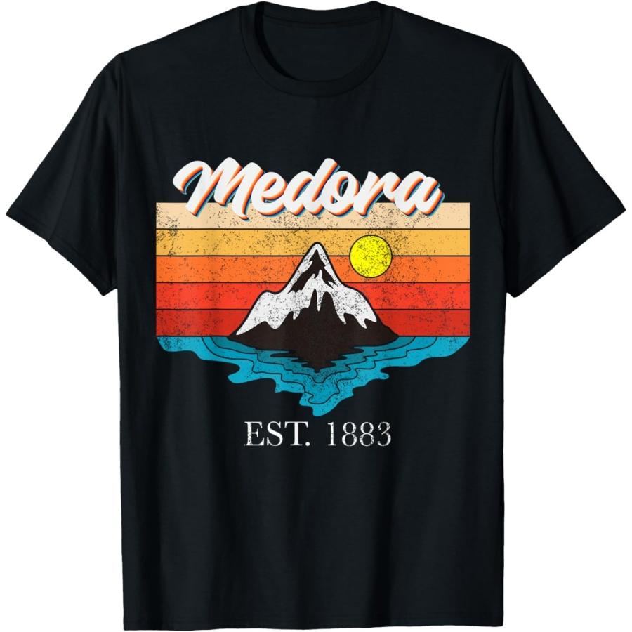 Medora Home Town Vintage Sunset USA Vacation T-Shirt XXXXXL чёрный