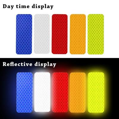 10Pcs Styling Decal Car Bumper Reflective Stickers Decorative Auto Reflective Warning Strip Tape Accessories