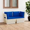 Day and Night - Day and Night 2-seater Garden Pallet Sofa with Fir Wood Cushions