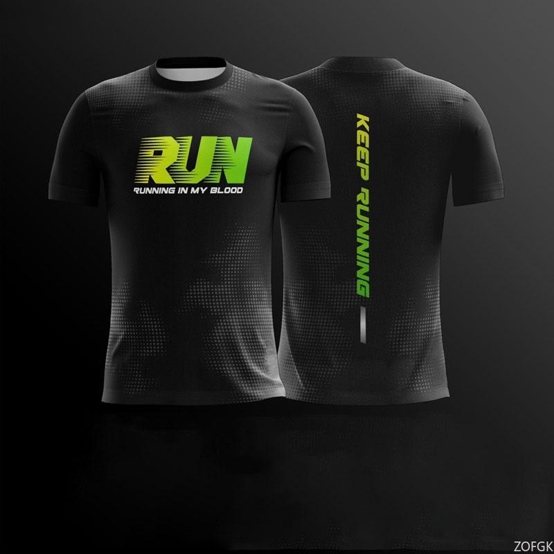 Jednoduché Módní Běžecké Trička s Písmeny Módní Trend Venkovní Běh 3D Tištěná Unisex Trička Volná Prodyšná Rychleschnoucí Trička