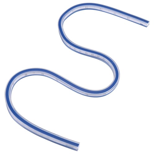 Qiilu Flexible Curved Ruler, Curve Ruler, Ruler Tape Measure, Flexible Measuring Tool, Drafting Tool, Craft Supplies, Drafting Ruler (60cm)