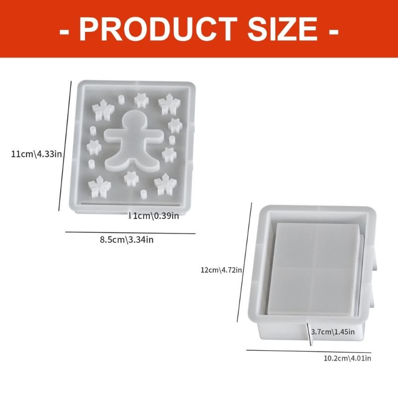Efficient Silicone Holiday Molds Heat Resistant For Resin Soap Making Christmas Party Decoration Crafts J0MC