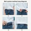Adjustable Stretch Elastic Waist Band Invisible Belt Buckle-Free Belts for Women Men Jeans Pants Dress No Buckle Easy To Wear