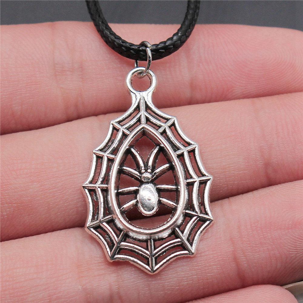 45cm Necklace Leather Chain Big Skull Halloween Kids' Jewelry Materials QN064