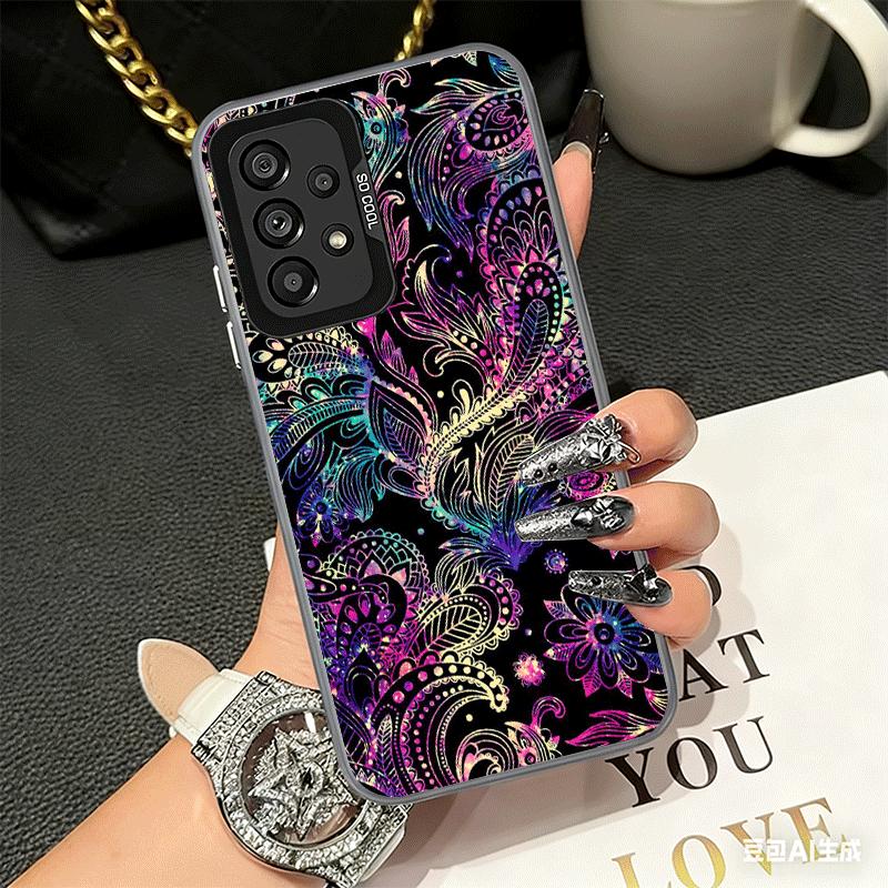 Mandala Sunflower Dreamy Style Shockproof Phone Case for Samsung A17 A16 A15 A14 A37 A57 A36 A56 A26 A35 A55 A25 A34 A54 A24 A13