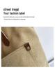 Unisex Retro Washed Canvas Shoulder Bag: Large Capacity, Korean Style, Versatile Harajuku Tote