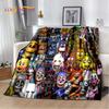 3D Horror Game F-FNAF Freddy Cartoon Soft Flannel Blanket for Bed Bedroom Sofa Picnic,Throw Blanket for Outdoor Leisure Nap Gift