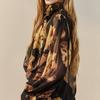 Maxza Flower Corsage High Neck Sheer Blouse Zf05qb008nh