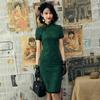Modern Cheongsam Women Short Lace Qipao Chinese Dress Qi Pao Party Vintage Elegant Dress Improve