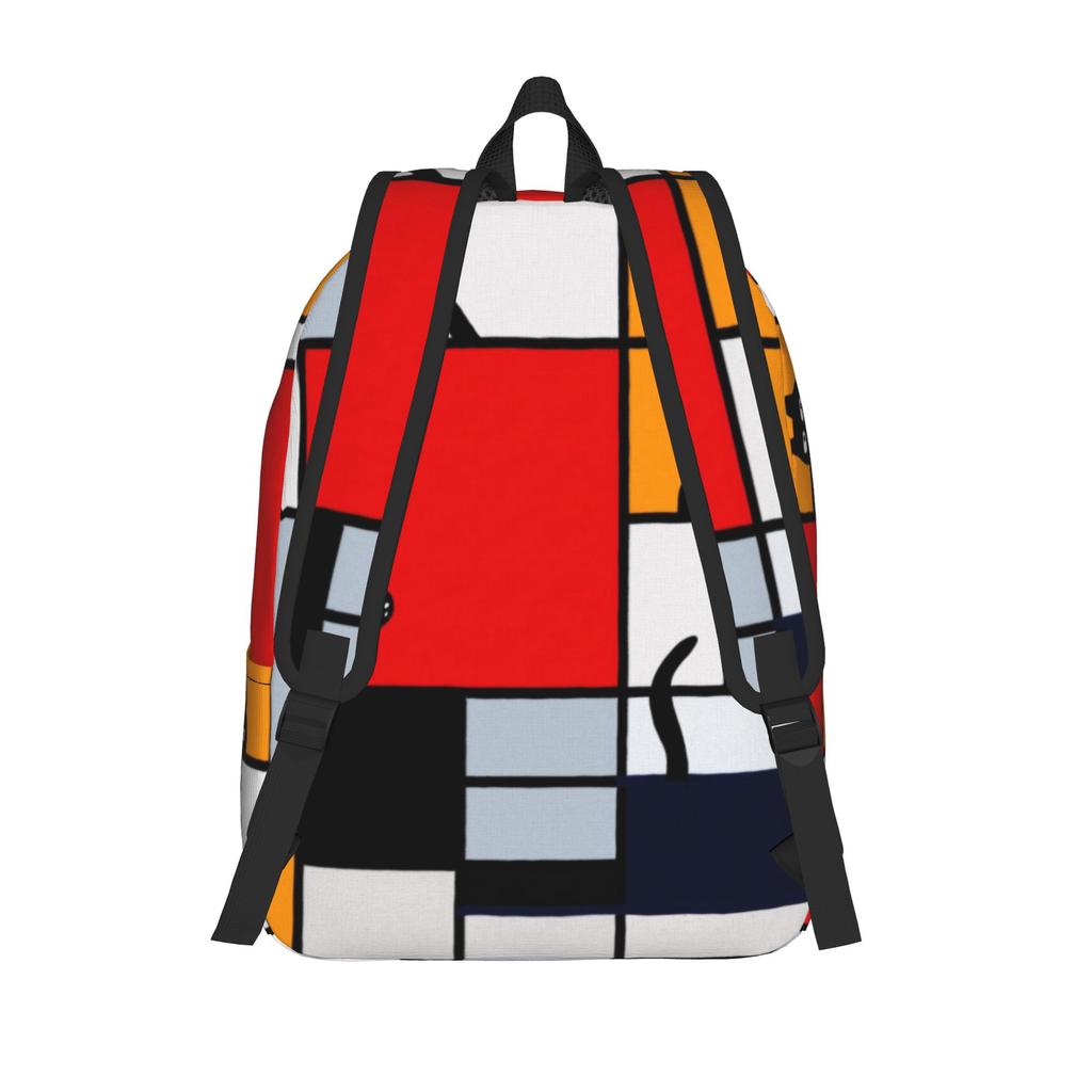Piet Mondrian De Stijl Backpack for Men Women Fashion Student Hiking Travel Daypack College Shoulder Bag Outdoor