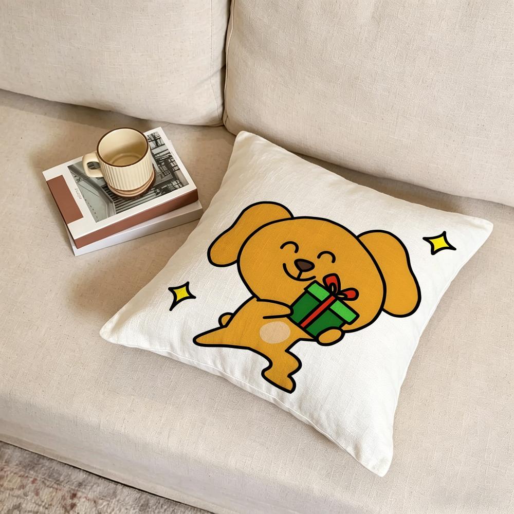 B-Big Silly Dog Cushion Cover Fabric Soft Furnishing,Pillowcase, Cushion Cover, Sofa Pillow, Home Decoration