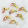 New pattern 12Pcs/lot Cute Resin Dolphin rhinestone Miniature Figurine DIY Kids Hair Bow Accessories Scrapbooking Craft