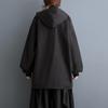 Long Sleeve Plus Size Black Hooded Tops Women Casual Loose Spring Autumn Pullover Overcoat