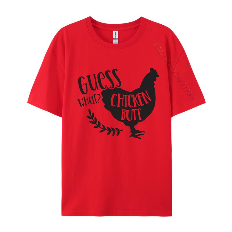

Guess What Chicken Butt Tshirt Vintage Unisexs Gift TShirt Unisex Top TShirts Premium Cotton Tops Shirt Casual S