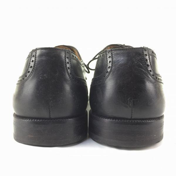 MEZLAN Vintage Etikett Semi Brogue Business Schuhe Schwarz Größe 10.5M 28.0 Herren(GEBRAUCHT)